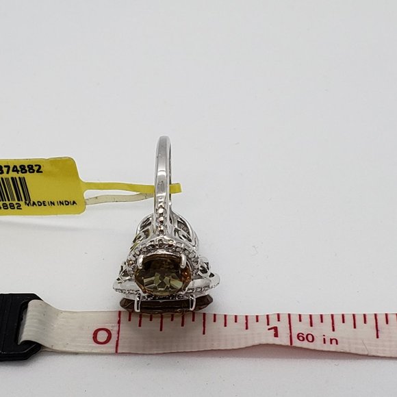 Alexite Diamond Platinum Overlay Sterling Silver Ring Size 6.25 TGW 9.27cts - Picture 12 of 14